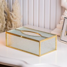 Серветниця золота кристали скло і метал 25,5×7,5×12,5