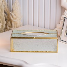 Серветниця золота кристали скло і метал 25,5×7,5×12,5