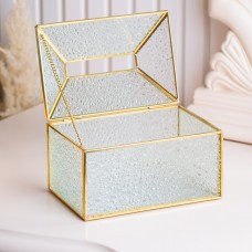 Серветниця золота Кристали скло і метал 19×8×12 см