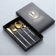 Набір столових приборів Cutlery set із нержавіючої сталі на 1 персону 4 штуки столовий набір
