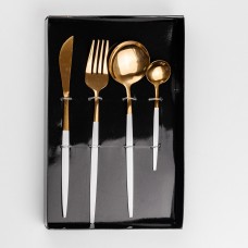Набір столових приборів Cutlery set із нержавіючої сталі на 1 персону 4 штуки столовий набір