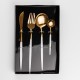 Набір столових приборів Cutlery set із нержавіючої сталі на 1 персону 4 штуки столовий набір